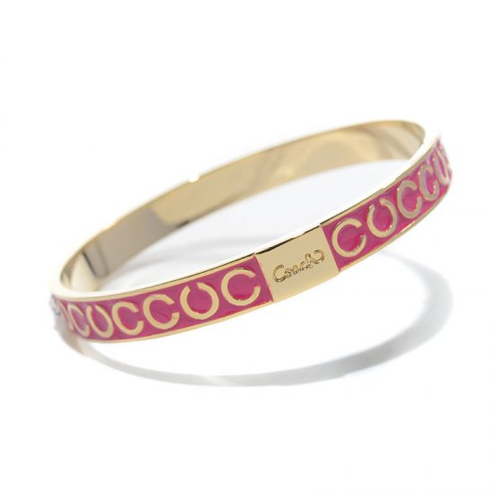 Coach Thin Op Art Pave Pink Bracelets BZQ | Coach Outlet Canada